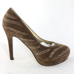 New STORY Vala Jeweled Pattern Platform Heels PAIR Sz 7 US Women